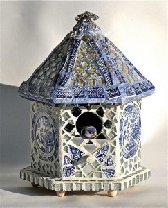 Gorgeous Mosaic Birdhouse by Betsy Wunderlick Gruy