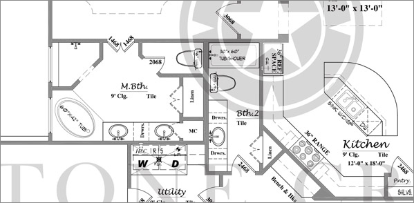 Custom Home Floor Plan  PLAN 2178