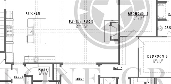 Custom Home Floor Plan plan 3786