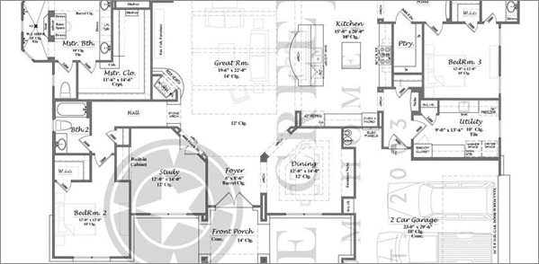 Custom Home Floor Plan PLAN 3490