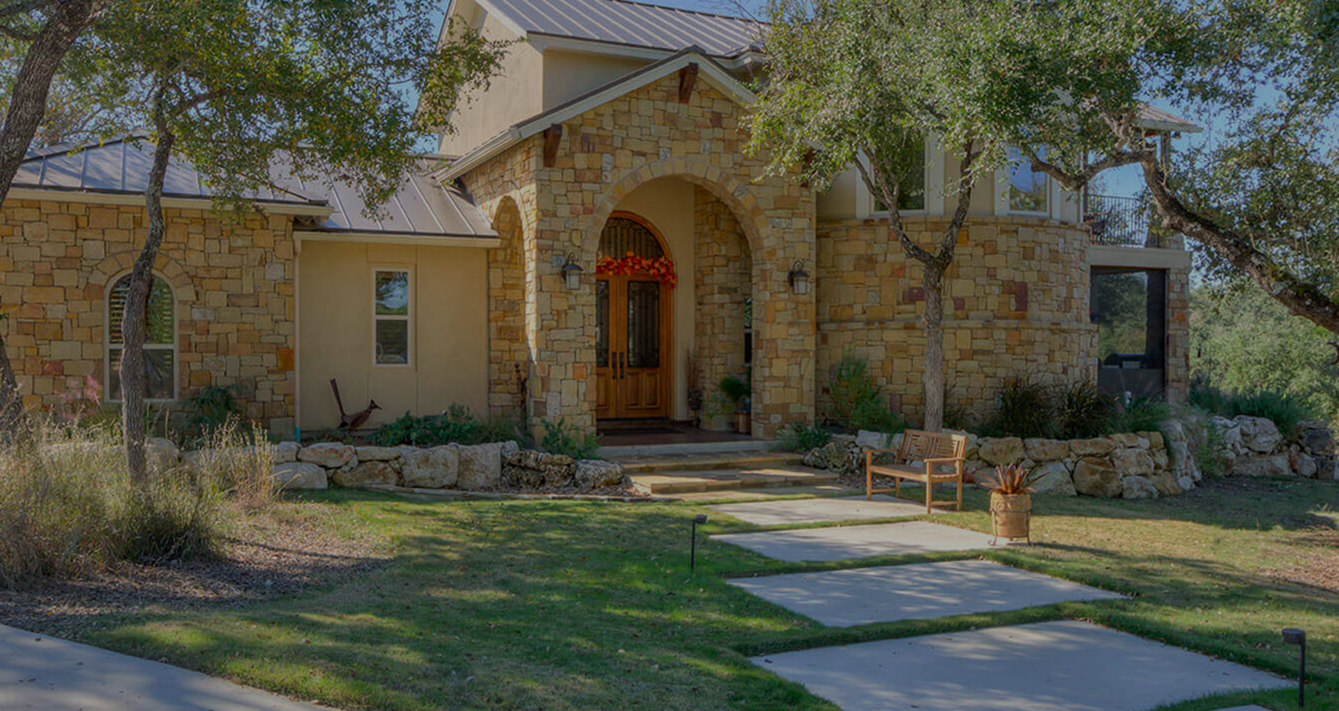 Custom home exterior Cordillera Ranch TX
